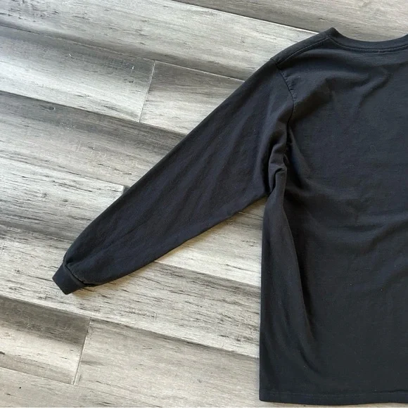 💸 5/20 Cherokee Long Sleeve Longline Black T-Shirt Oversized Tee Unisex - Picture 9 of 10